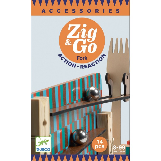 Деревянный конструктор DJECO ZIG&GO дополнительный набор 14 деталей 05646 Деревянный конструктор DJECO ZIG&GO дополнительный набор 14 деталей 05646