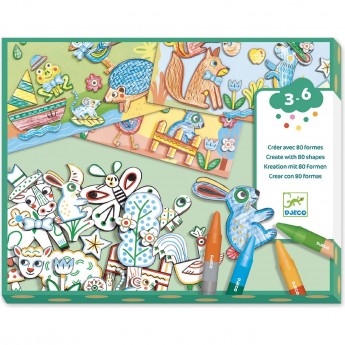 Набор трафаретов DJECO «ЖИВОТНЫЕ» Набор трафаретов DJECO «ЖИВОТНЫЕ»