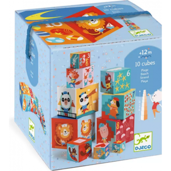 Пирамидка-кубики DJECO «НА ПЛЯЖЕ» Пирамидка-кубики DJECO «НА ПЛЯЖЕ»