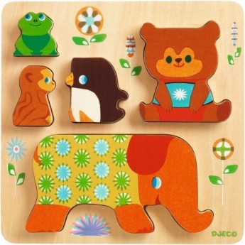 Рамка-вкладыш DJECO "ПРОКАТИМСЯ НА СЛОНЕ" Рамка-вкладыш DJECO "ПРОКАТИМСЯ НА СЛОНЕ"